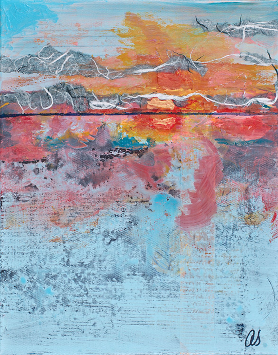 The mixed media work of Anne Schneider, on display at the Port Townsend Gallery in August.
